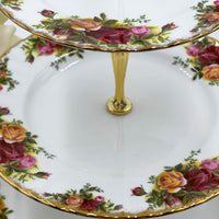 Royal Albert Vintage Old Country Roses Three Tier Cake Stand