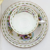 Royal Albert Vintage Flower of the Month October Cosmos Trio