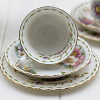 Royal Albert Vintage Flower of the Month October Cosmos Trio