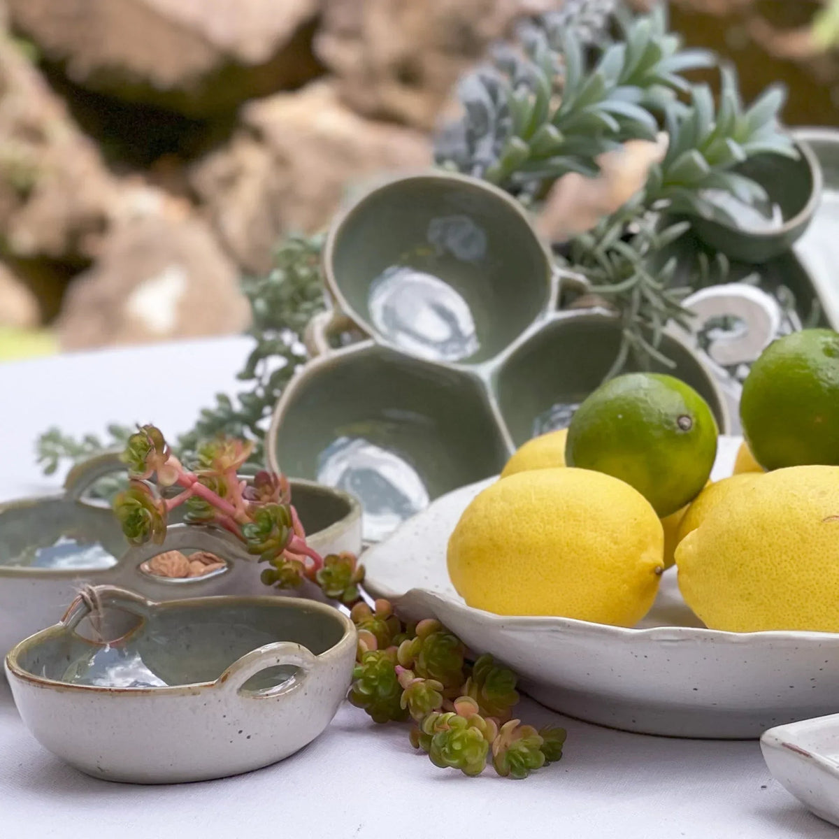 Mediterranean Olive Small Handle Bowl - House Journey