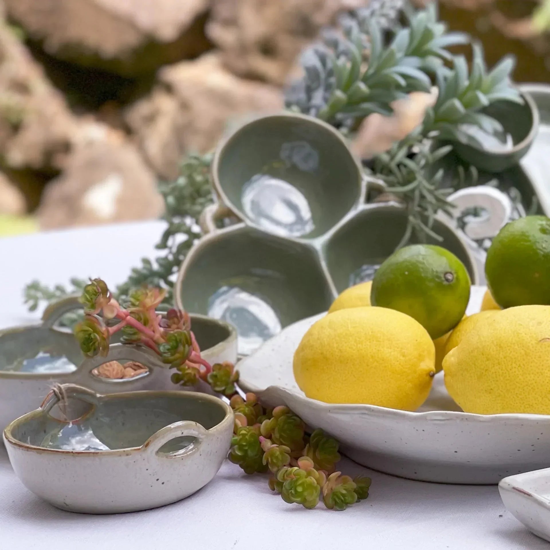 Mediterranean Olive Small Handle Bowl - Exquisite Homewares 