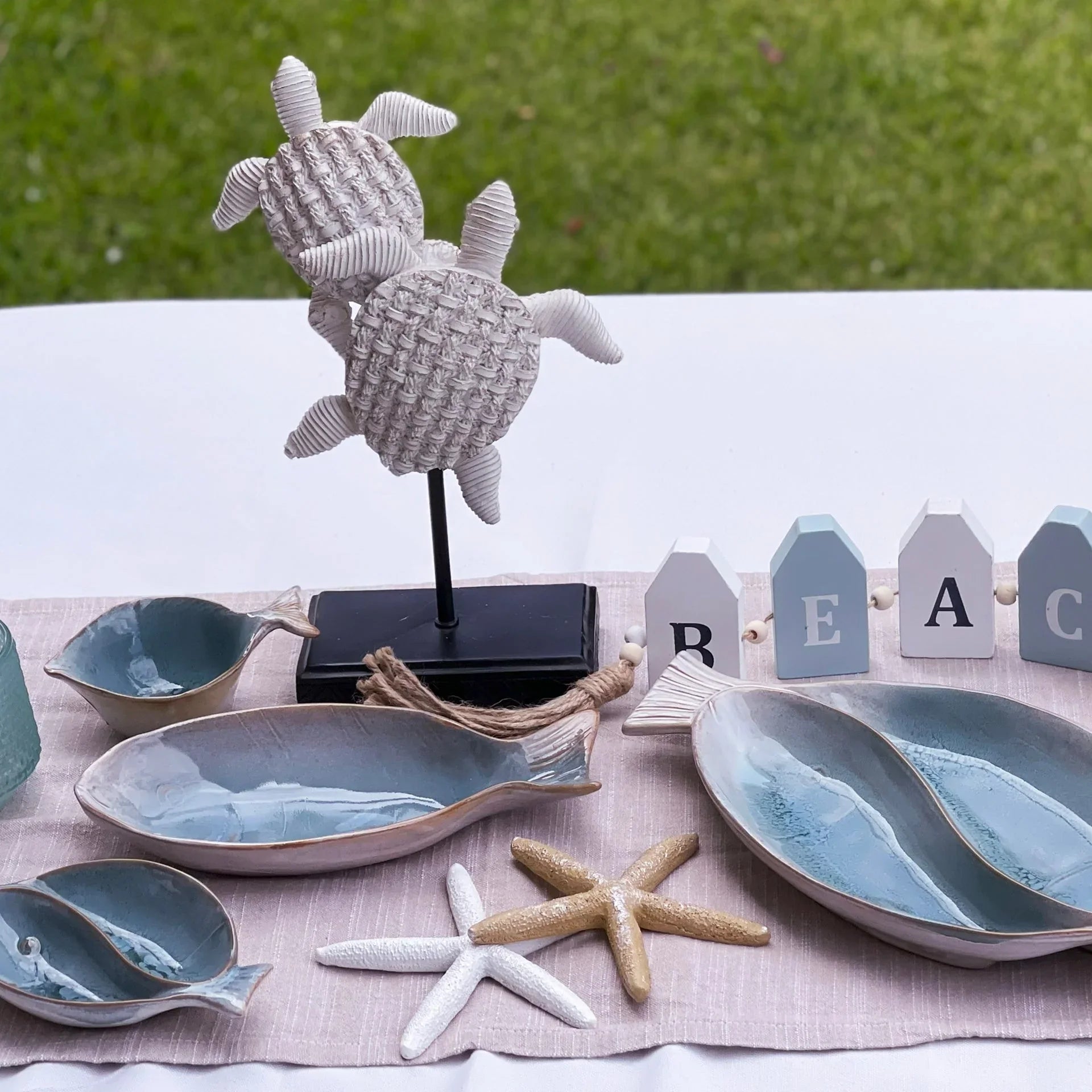 Set of 3 Hanging Starfish - 12cm