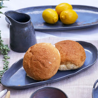 Grey-Blue Small Oval Platter - House Journey