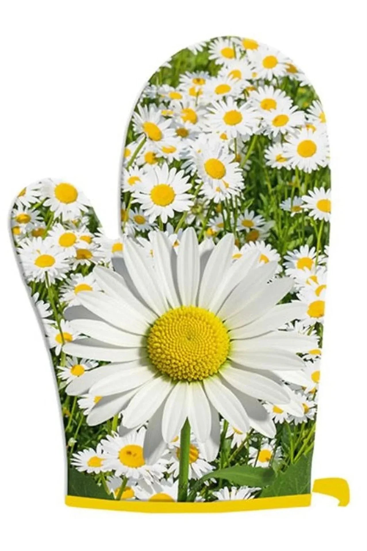 Set of 2 Oven Mitts Sunflower & Daisy Design (Up to 200 Degrees)