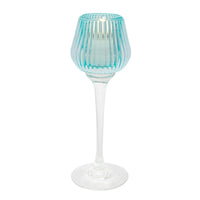 Amelia Glass Ribbed Votive Mint Large 22cm