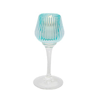 Amelia Glass Ribbed Votive Mint Medium 17cm