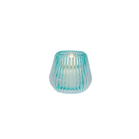 Amelia Glass Ribbed Votive Mint Small 8cm