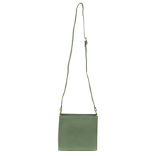 Load image into Gallery viewer, Pierre Cardin Leather Diamond Pattern Embossed Cross-Body Bag in Sage
