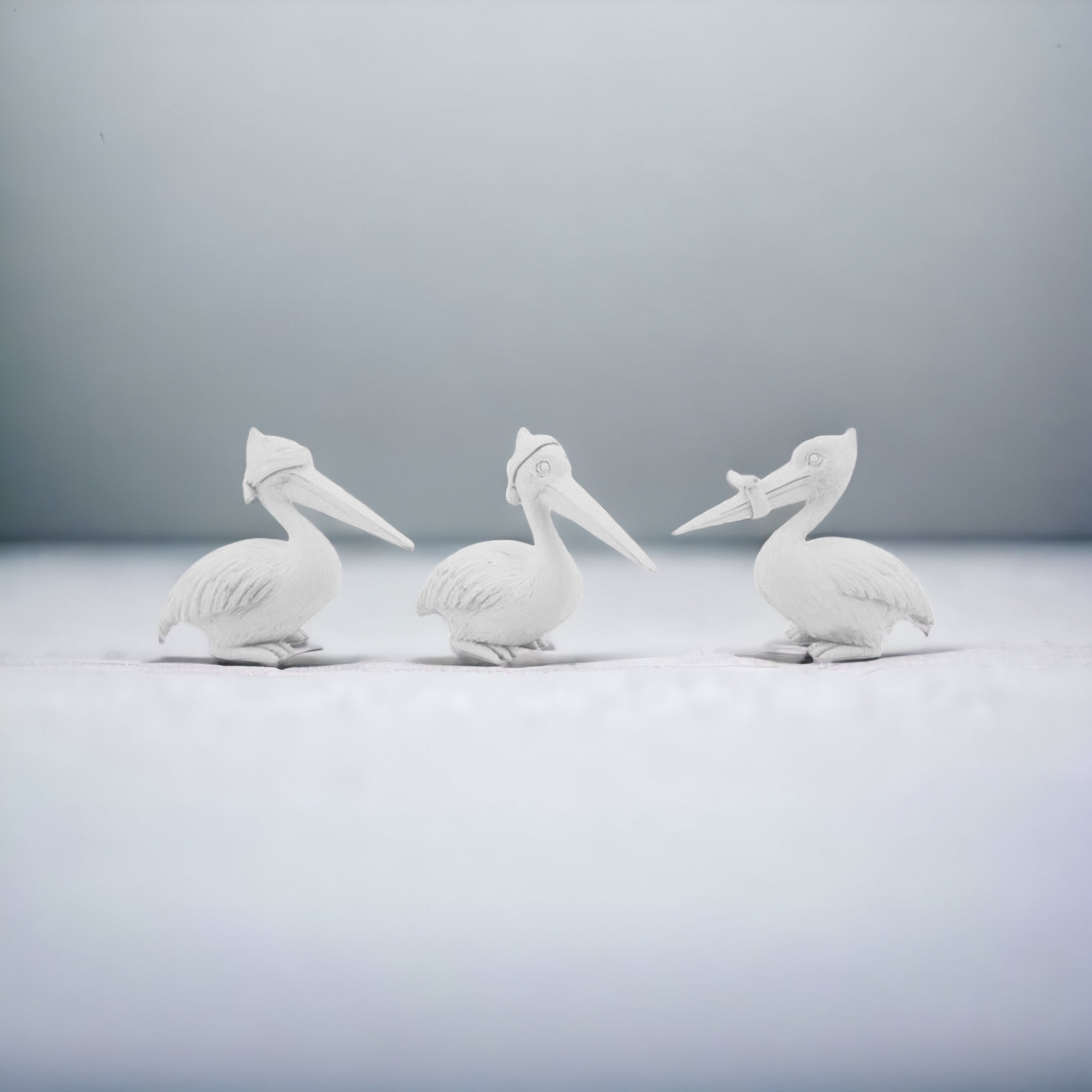 See, Say and Hear no Evil Pelicans (Set of 3)