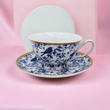 Load image into Gallery viewer, Blue Bird Cup &amp; Saucer Set
