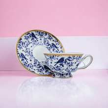 Load image into Gallery viewer, Blue Bird Cup &amp; Saucer Set
