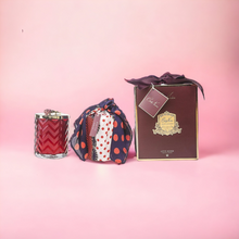 Load image into Gallery viewer, Cote Noire Red Herringbone Candle with Scarf
