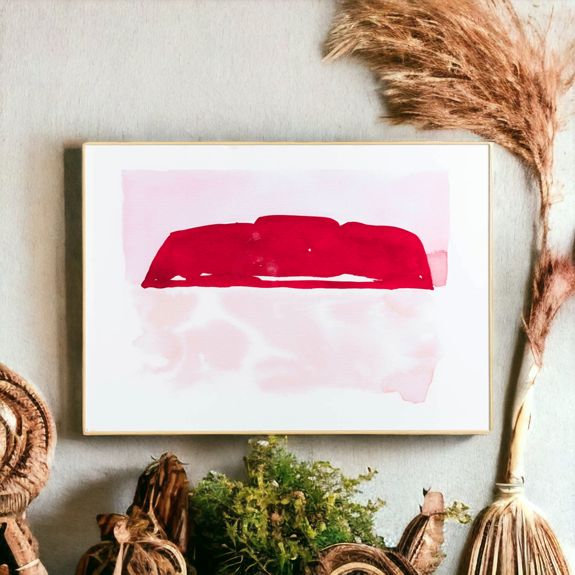 Uluru Pink Sunset Wall Art