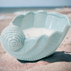 Seafoam Shell Candle