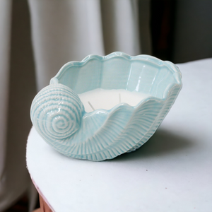 Seafoam Shell Candle