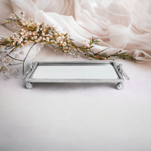 Load image into Gallery viewer, Silver Luster Iron Mirror Tray
