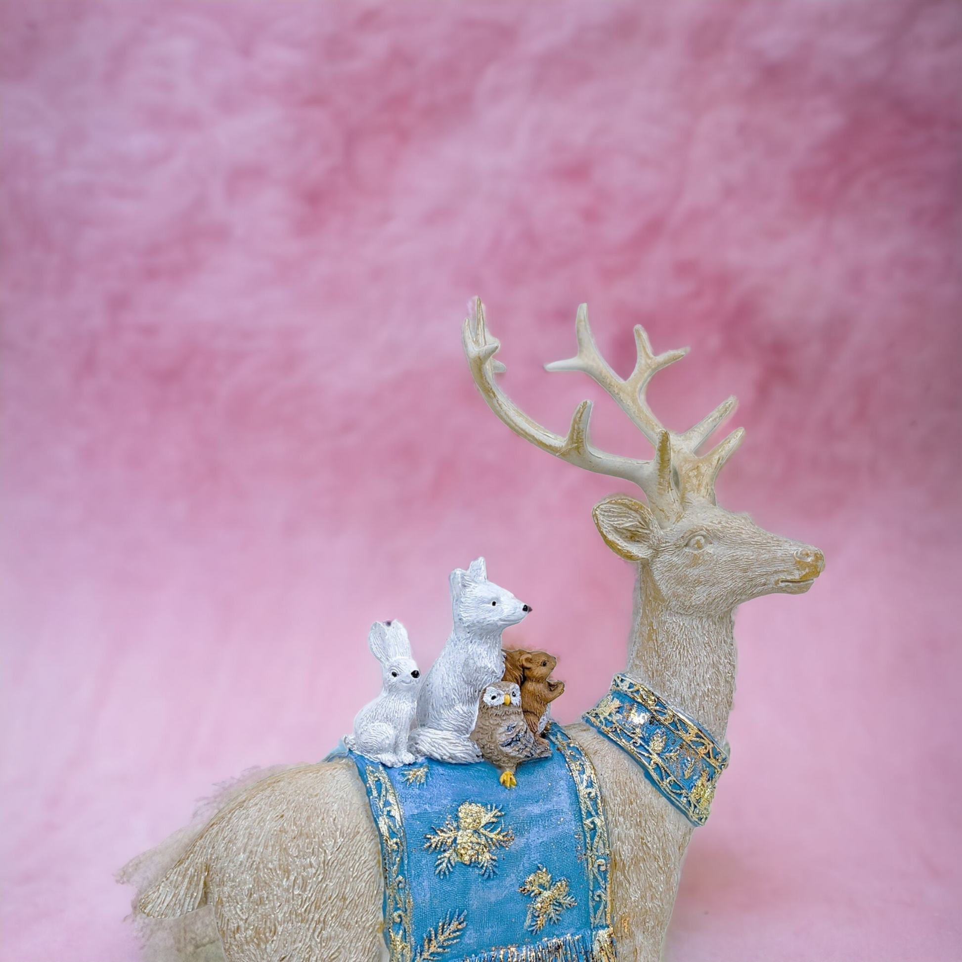 Woodland Reindeer Beige & Blue