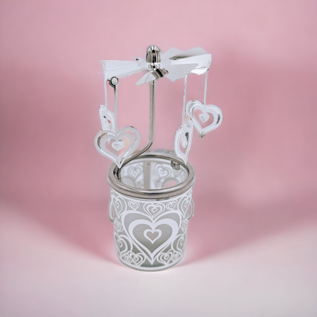 Candle Jar & Carousel - Love Heart