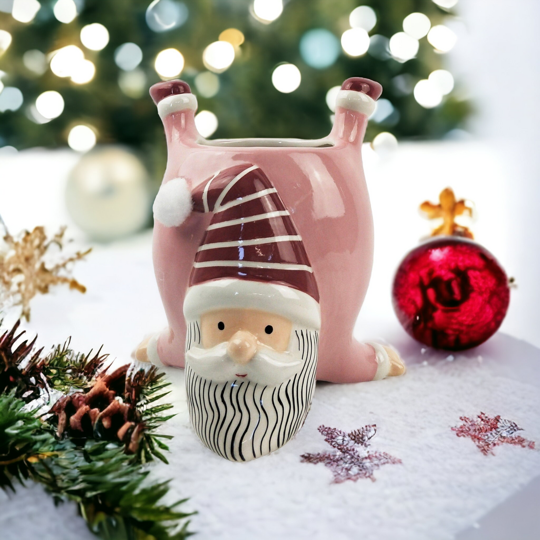 Santa Planter Pink