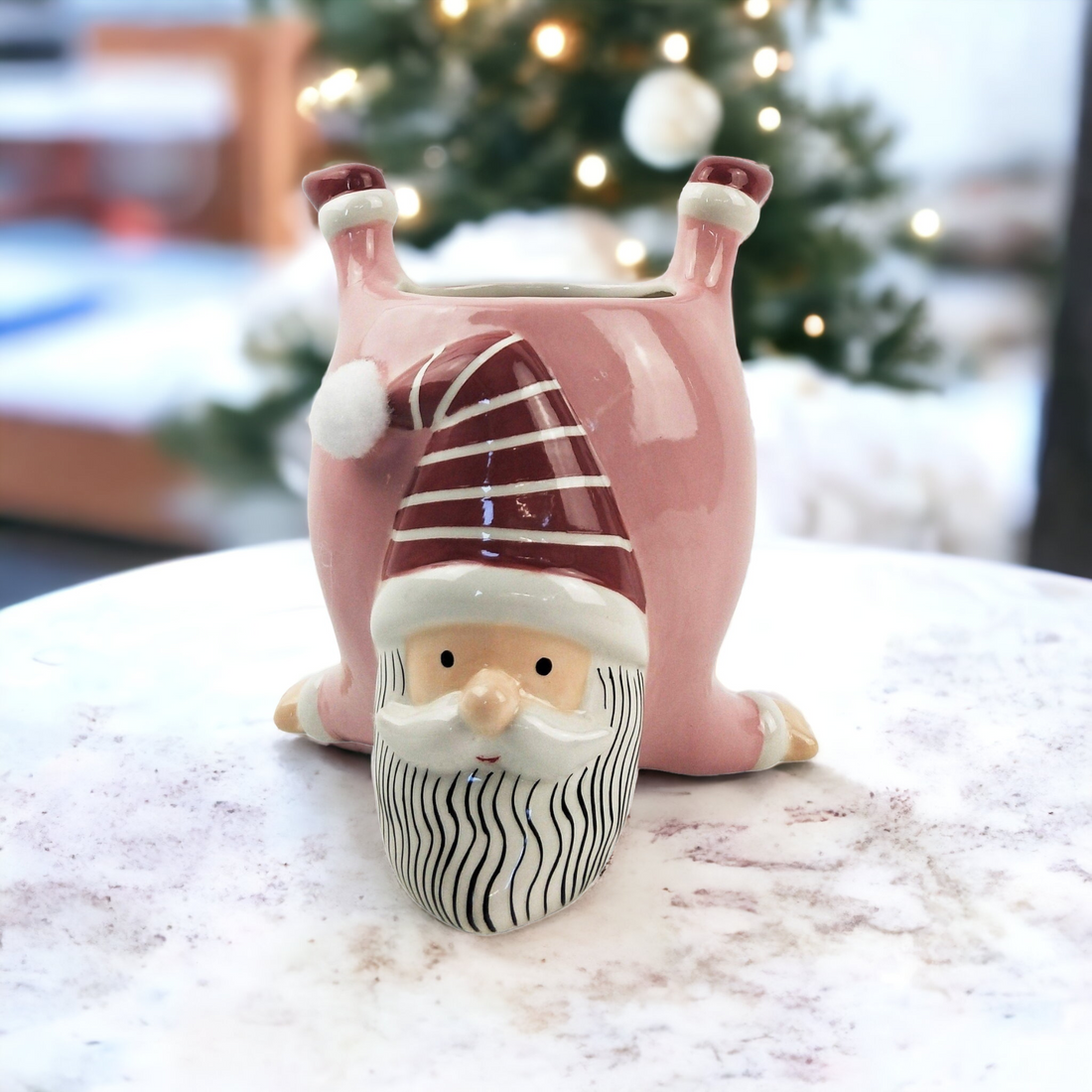 Santa Planter Pink