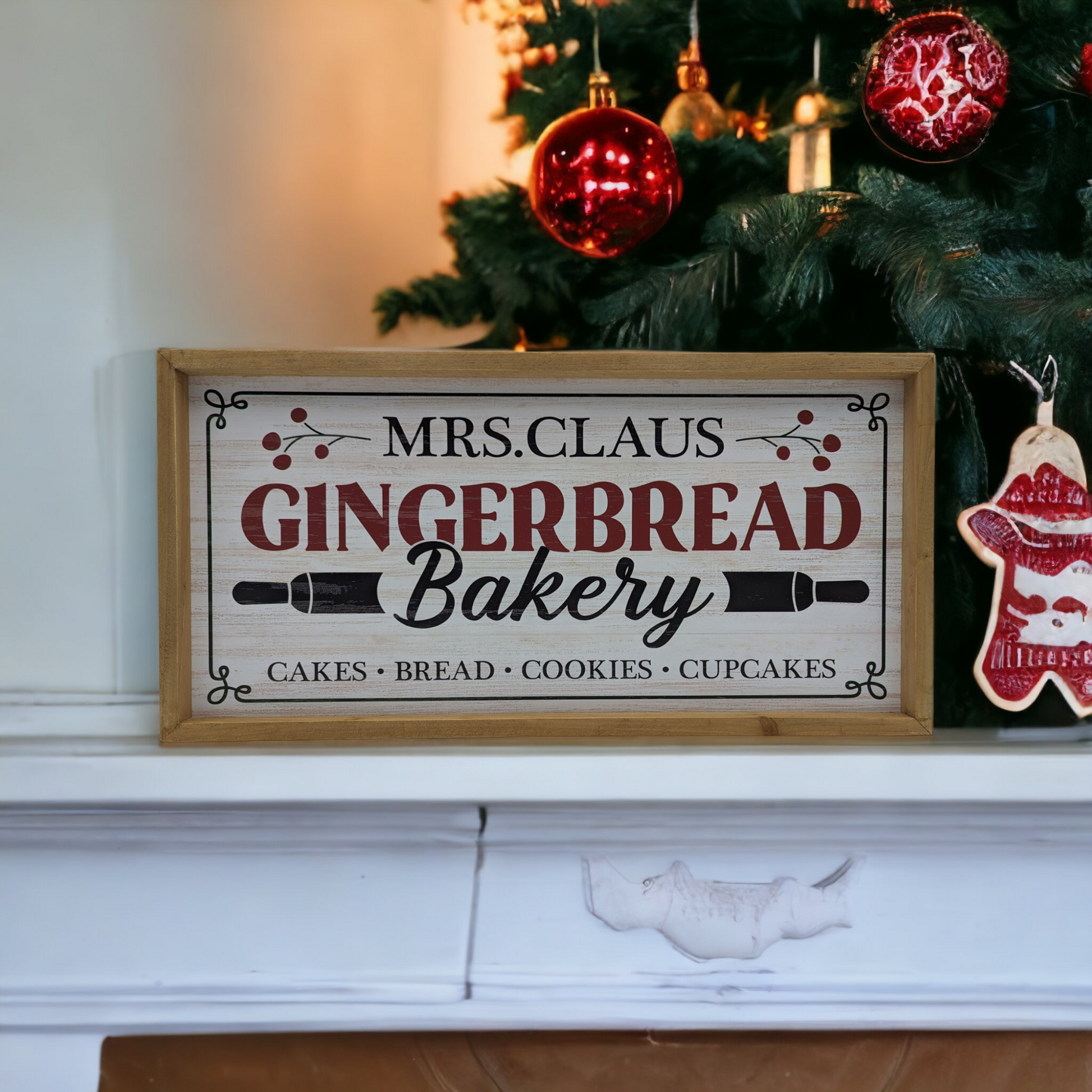 Wooden Gingerbread Bakery Sign