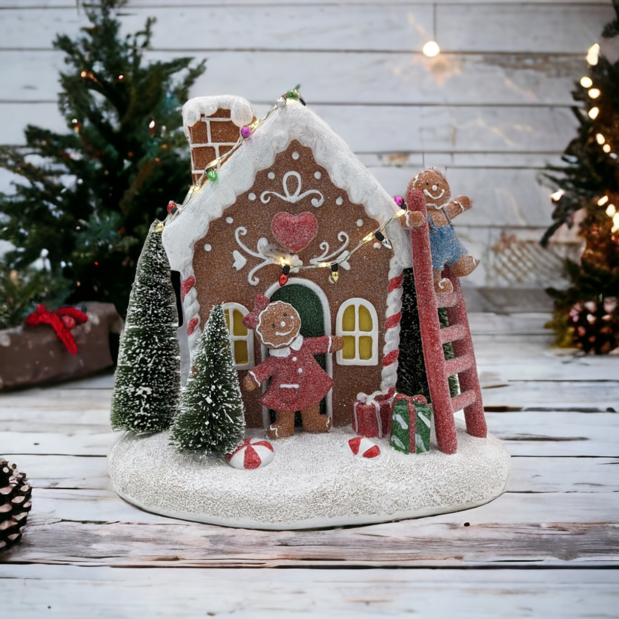 LED Gingerbread House
