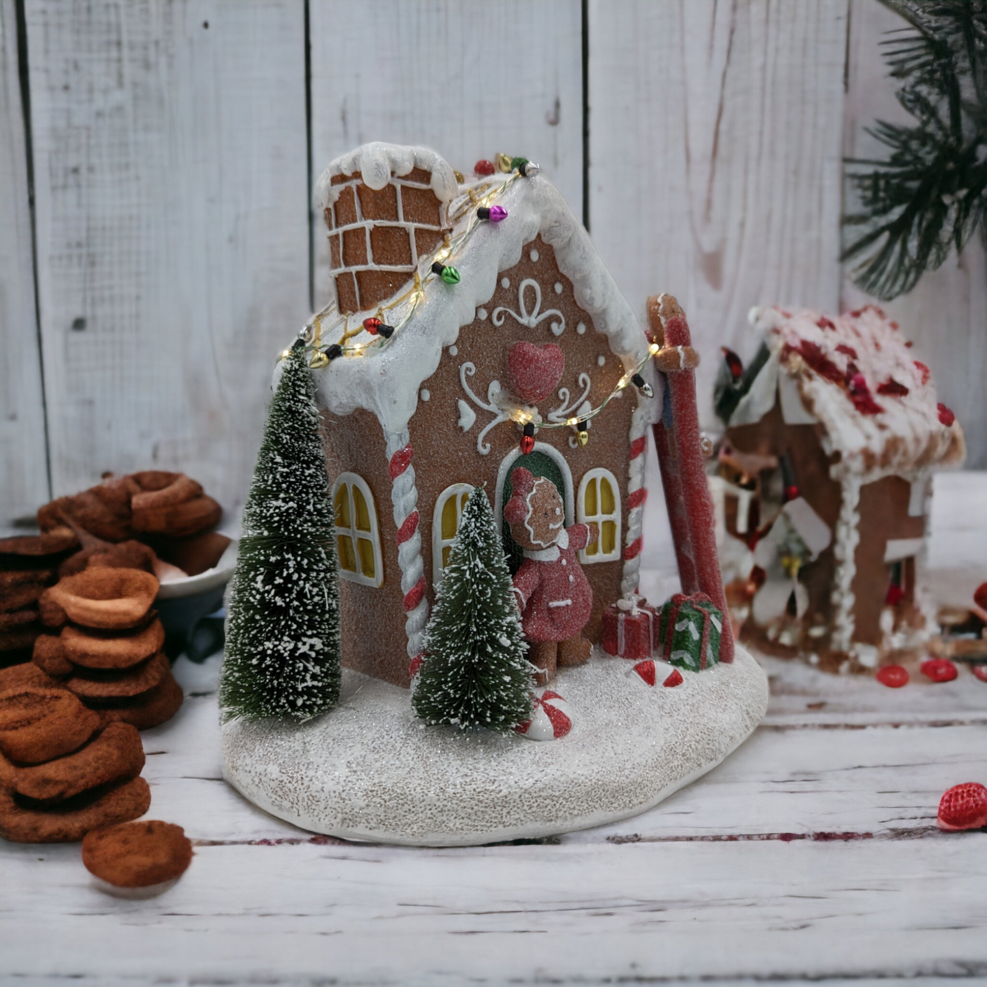 LED Gingerbread House