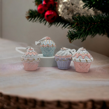 Load image into Gallery viewer, Large Cupcake Christmas Tree Hanging Decoration
