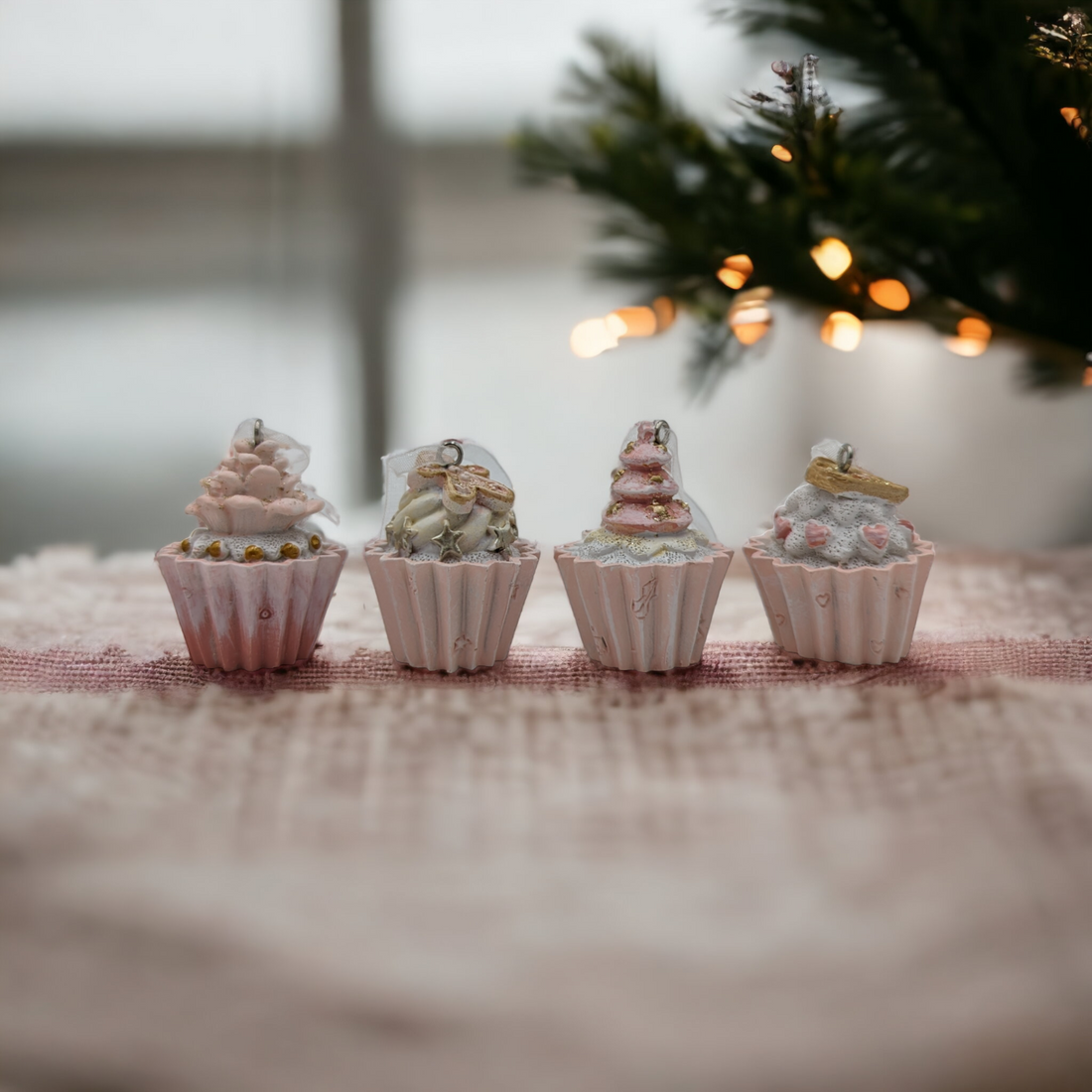 Small Cupcake Christmas Tree Hanging Decoration