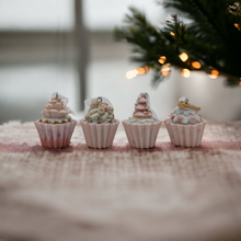 Load image into Gallery viewer, Small Cupcake Christmas Tree Hanging Decoration
