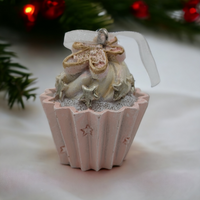 Small Cupcake Christmas Tree Hanging Decoration