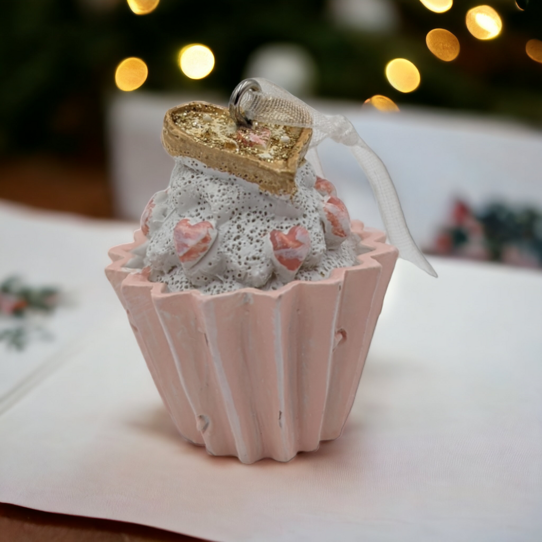 Small Cupcake Christmas Tree Hanging Decoration