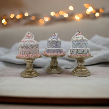Two Tier Cake on Gold Stand
