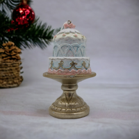 Two Tier Cake on Gold Stand