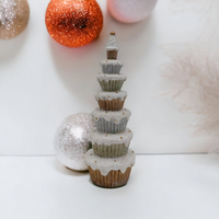 Gold and Silver Cupcake Christmas Tree