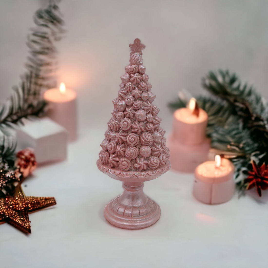 21cm Pink Seaside Candy Christmas Tree