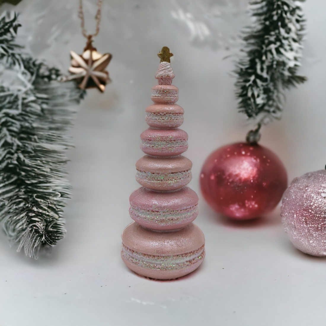 Small Pink Macaroon Christmas Tree