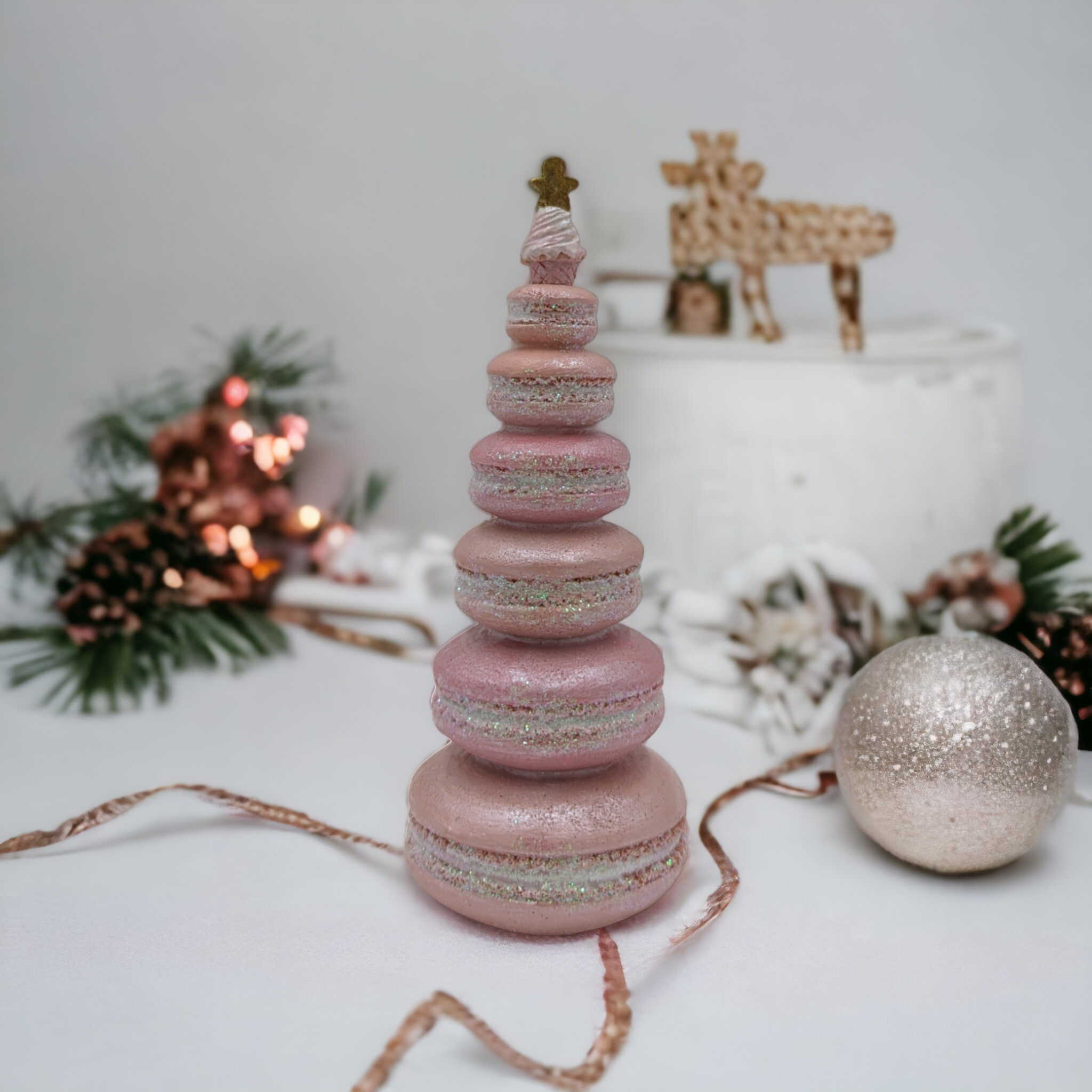 Small Pink Macaroon Christmas Tree