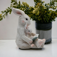 Easter Bunny Reading A Book Decor