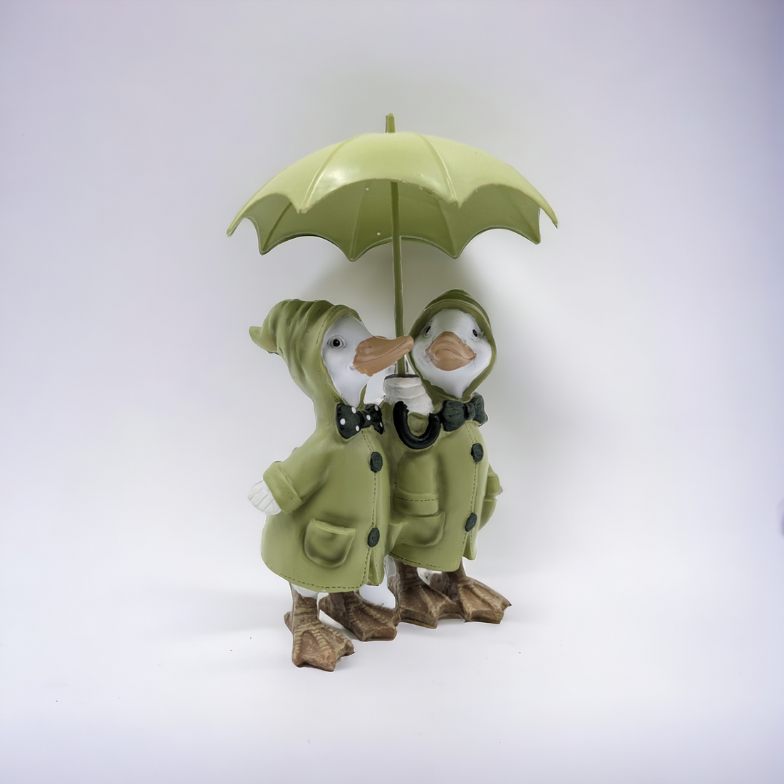 Rainy Ducks with Umbrella
