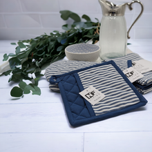 Load image into Gallery viewer, Maison Stripe Navy Potholder
