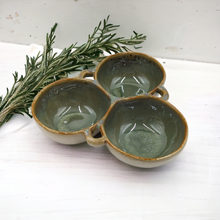 Load image into Gallery viewer, Olive Triple Snack Bowl
