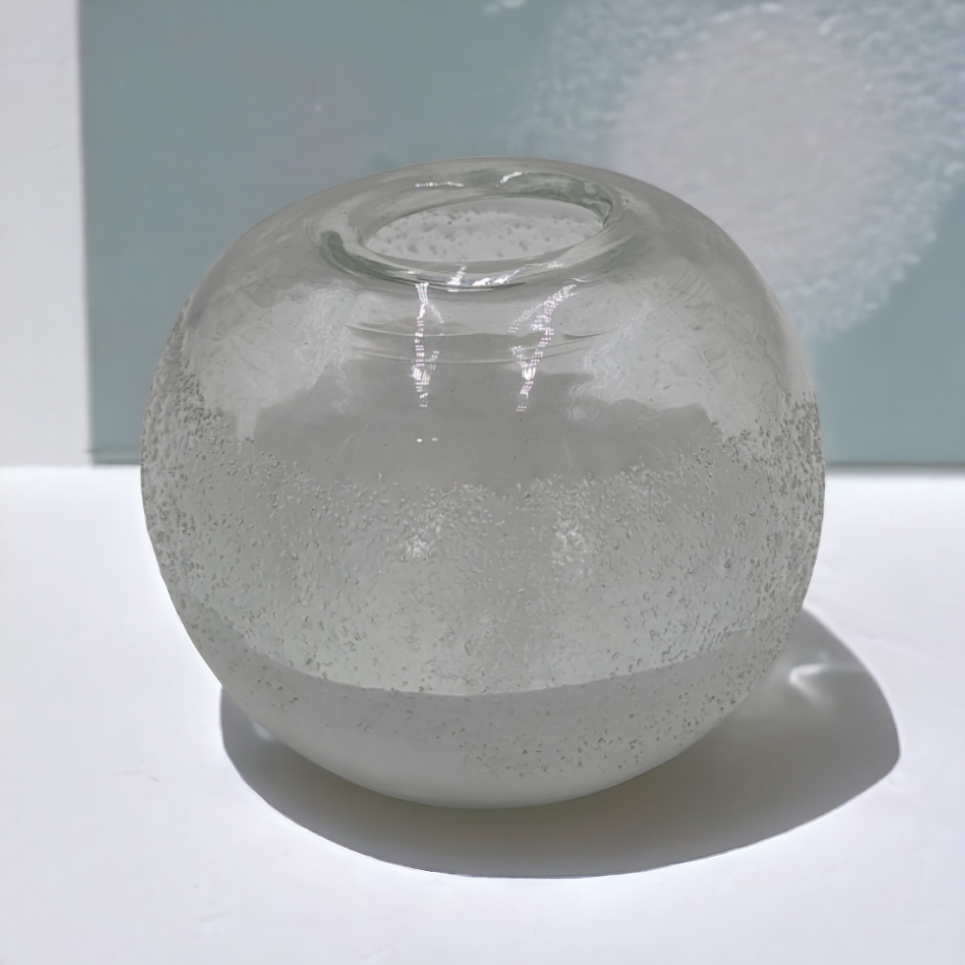 Jasper White Glass Vase