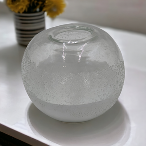 Jasper White Glass Vase