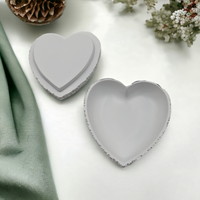 Floral Heart Trinket Box - White