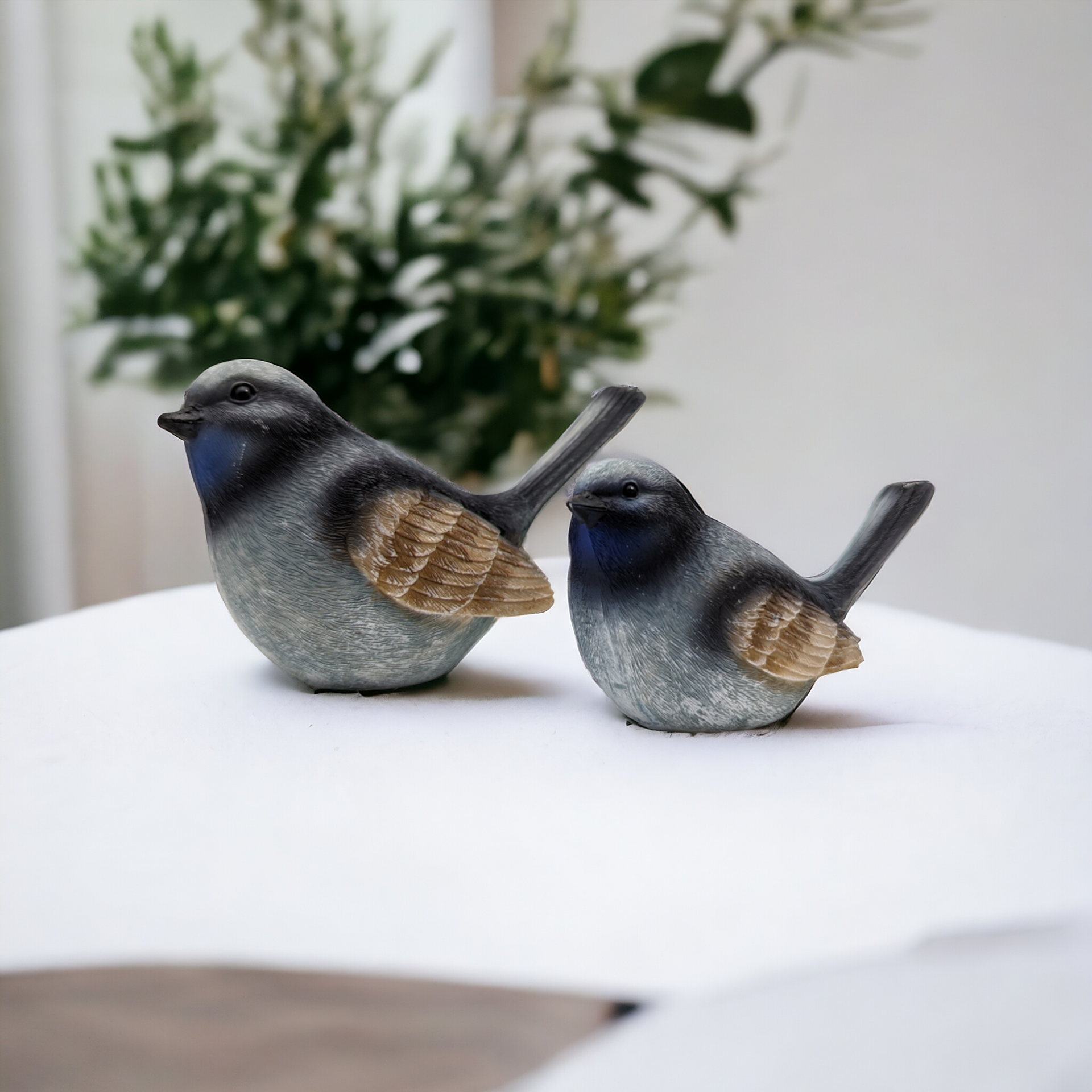 Big Blue Wren 13x8cm