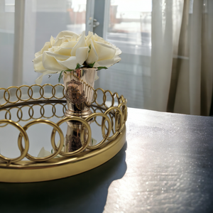 Gold Loop Mirror Tray