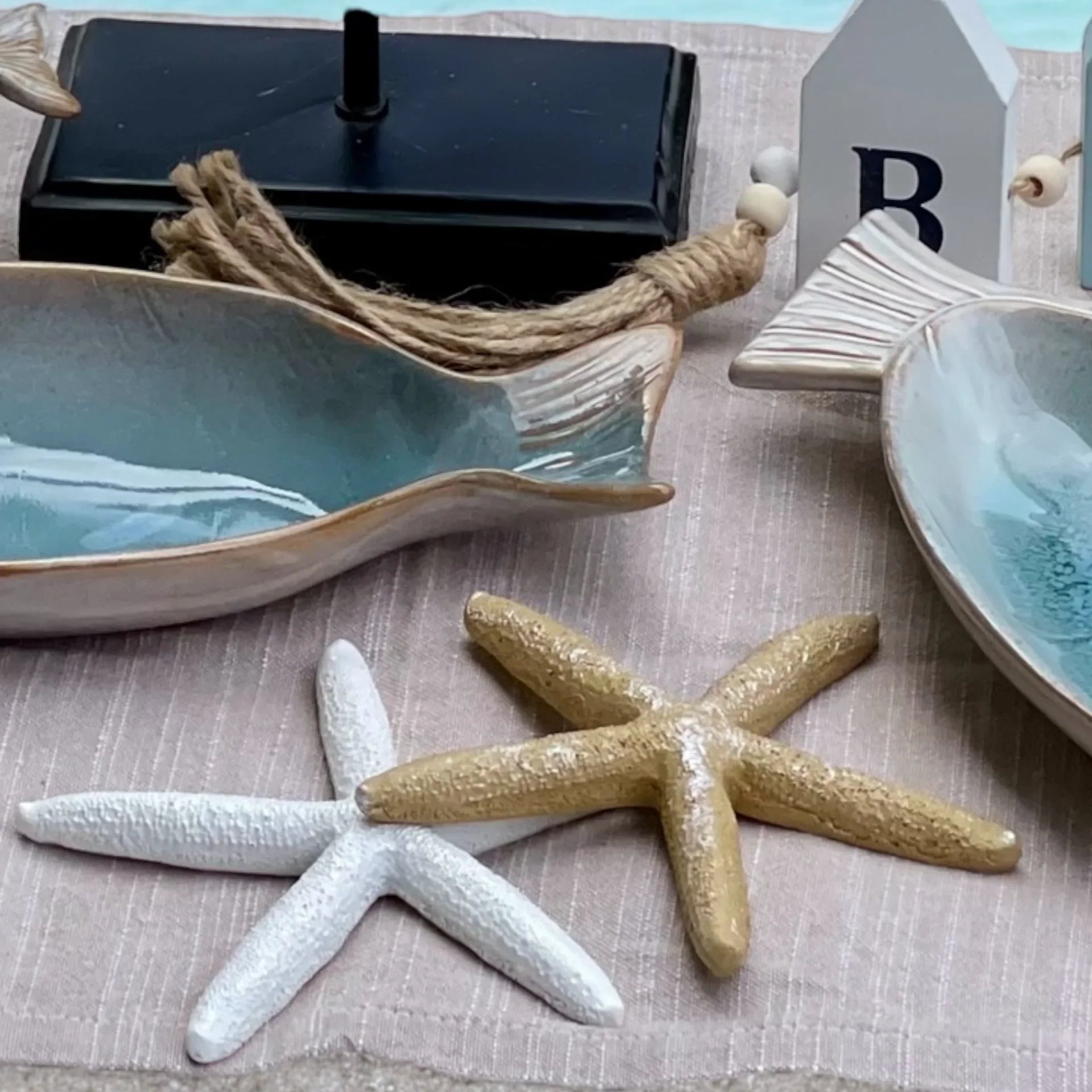 Set of 3 Hanging Starfish - 12cm