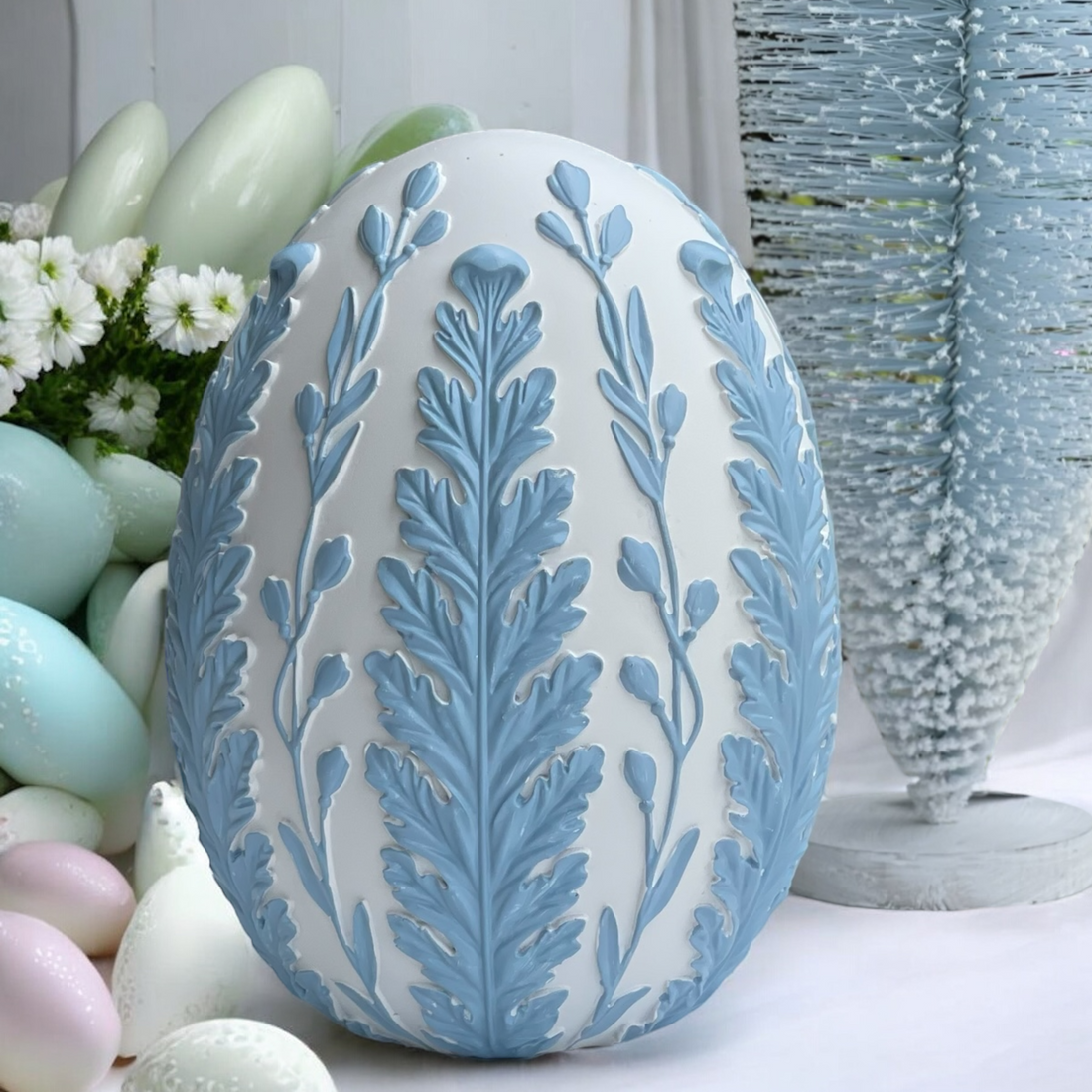 Jasper Blue 26cm Egg