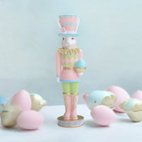 Pink Checkered 31cm Luxe Pastel Rabbit with Egg